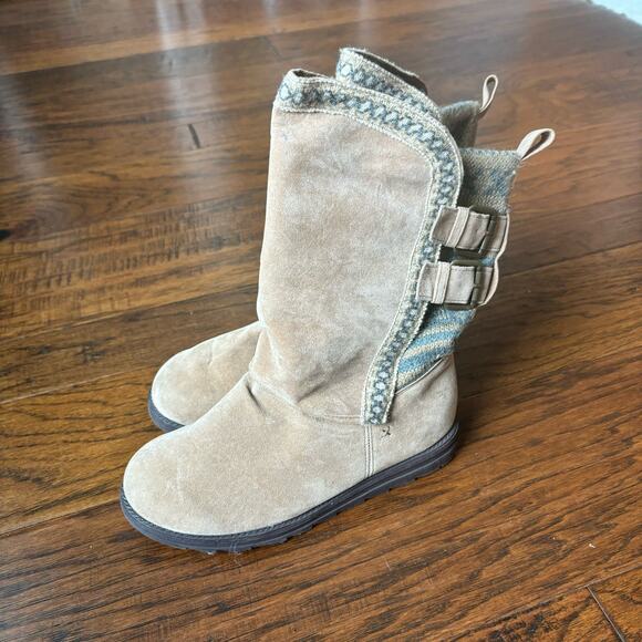MUK LUKS Kids Kathleen Camel Calf Boots Sz 6 - Picture 1 of 8